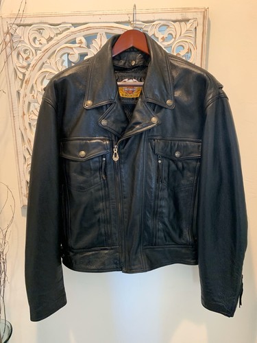 Harley davidson black leather - harley,