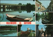 VILLENEUVE LA GUYARD (89) BUREAU de TABAC , PONT METALLIQUE & COIN DE PECHE
