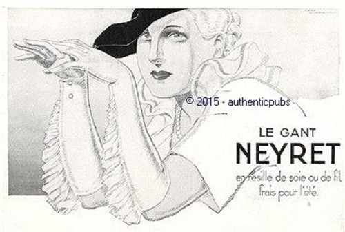 Publicite neyret gant soie - le,