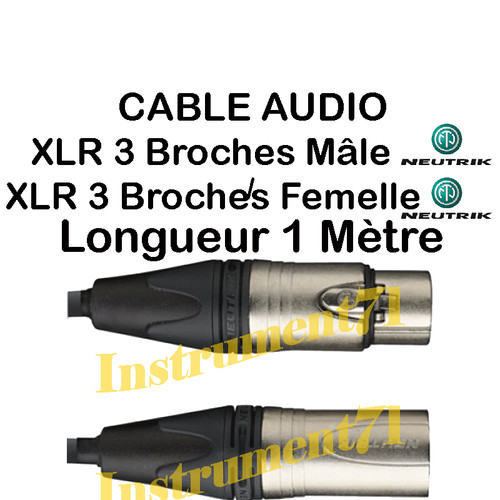 Cable xlr broches mâle - cable, 3