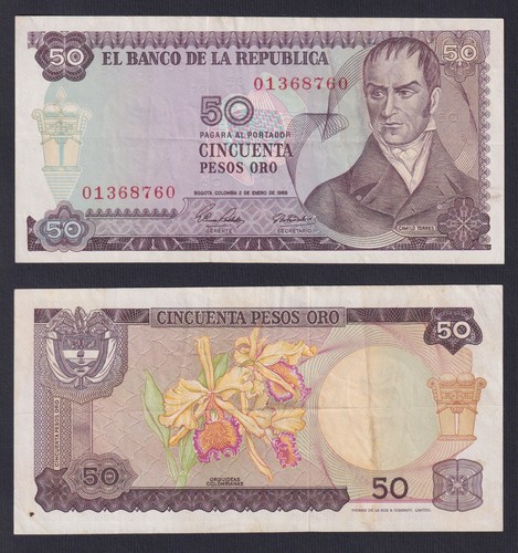 Billet colombie pesos oro - billet, 50