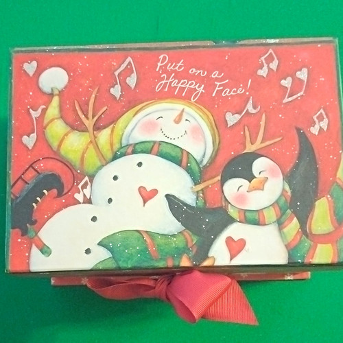 Red christmas paperboard gift - red,