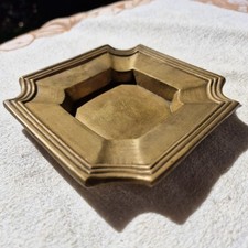 Cendrier Vide Poches Ancien En Laiton Art Déco, Collection Vintage...