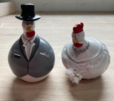 COUPLE DE POULES J_LINE EN CERAMIQUE LE MARIAGE