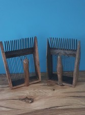 LOT Outil ancien riflette peigne à myrtilles origine Vosges  art populaire