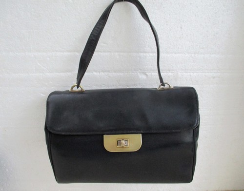 Sac cuir noir vintage - noir,