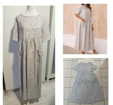 Robe Longue Été Grise A Fleurs Femme Taille 40, L ?