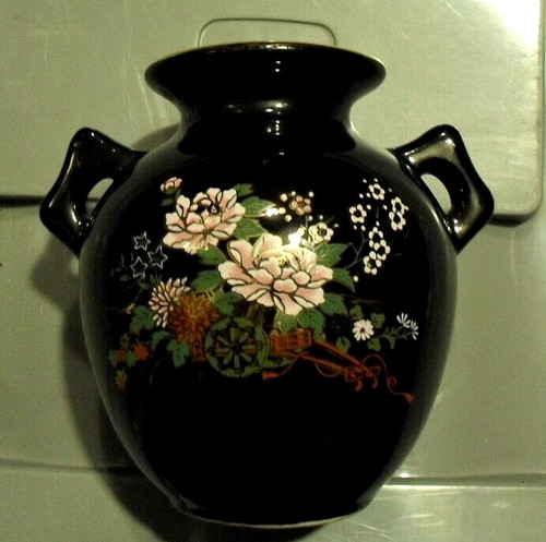 Vase céramique noir chariot - céramique,