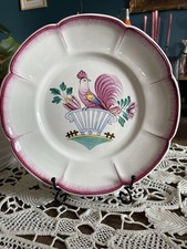 Ancienne assiette décor fleurs, de Geo Martel Strasbourg