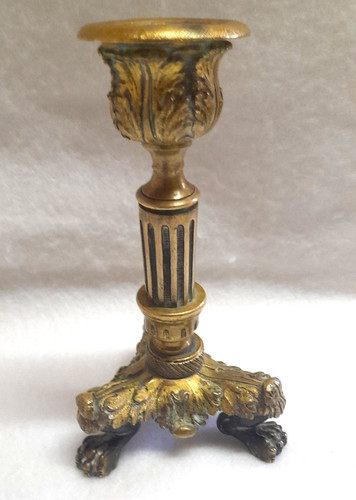Bougeoir tripode bronze - en,