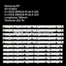 KIT 10 BARRES LED BANDE LED SAMSUNG D1GE-390SCA-R1 / B 39-3535LED-60EA-L