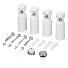 Fixation radiateur de salle de bain support mural blanc adaptation universelle