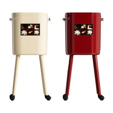 Poubelle de Cuisine à Pression Équipée de Pieds Hauts et Roulettes Bac à