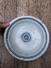 PLAT ROND CREUX CUL NOIR FAIENCE DU NORD