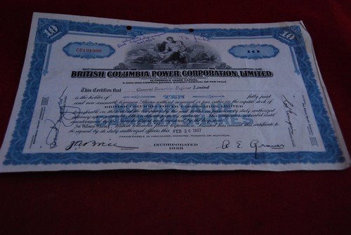 Certificat actions 10 - certificat, d'actions