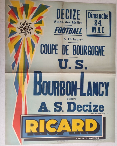 Affiche ancienne football - affiche,
