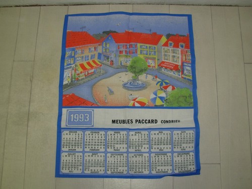 Torchon 1993 calendrier tissu - 1993,