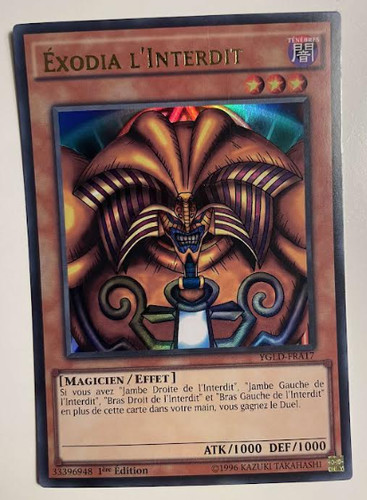 Exodia interdit carte 1ere - exodia,