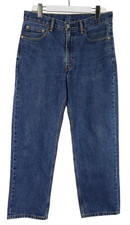 Levi's 550 Hommes Jeans W33/L30 Droit Ajusté Bleu Jeans Braguette Zip Vintage