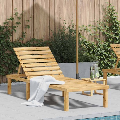 Chaise longue bois pin - bois,