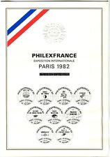 ENCART 1er JOUR EXPOSITION INT PHILEXFRANCE PARIS 1982 (8 x 1ers jours Emission)