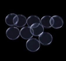 10 capsules diamètre intérieur 26mm transparentes rondes Pièce 2 € Numismatique.