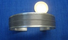 B35 Bracelet Manchette Argent Massif 925 Design Tressé Bijou Design Createur