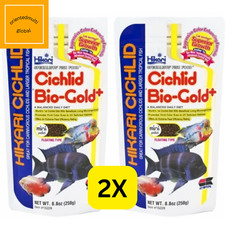 2 x hikari cichlidés bio-or + plus MINI 250 g granulés poisson flottant livra...