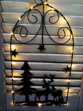 Fenêtre led cerf décoration - fenêtre,