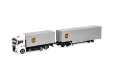 HERPA - Camion avec dolly et porte container 2 essieux UPS – MAN TGX GM 6x2 -...
