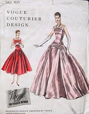 Patron De Couture VOGUE Vintage 1954 Robe B34" (1706)