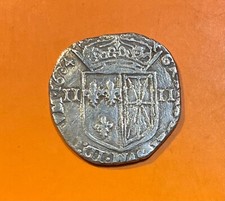 HENRI IV LE GRAND Quart d'écu de Navarre 1604 Saint-Palais TTB