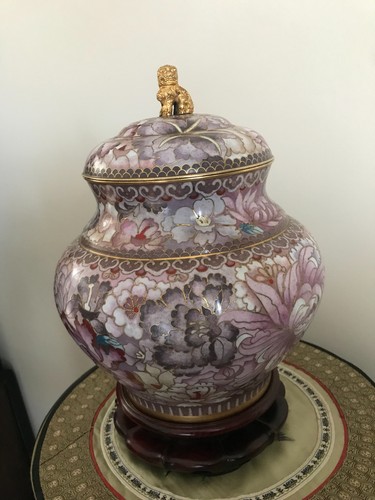 Cloisonne potiche vase pot - potiche,