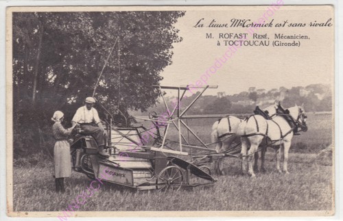 Cpa 33600 toctoucau moisson - 33600,