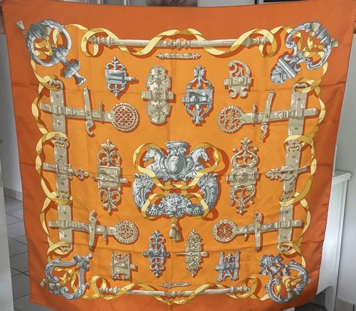 Carré hermes orange brûlée - carré,