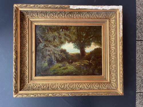 Tableau xixème signé - tableau, paysage