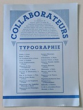 Collaborateurs 1938 Estampe en