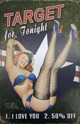 Plaque sexy pin target - pin,