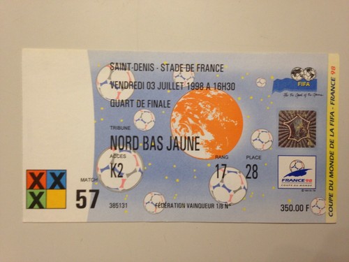 Ticket match coupe monde - coupe,