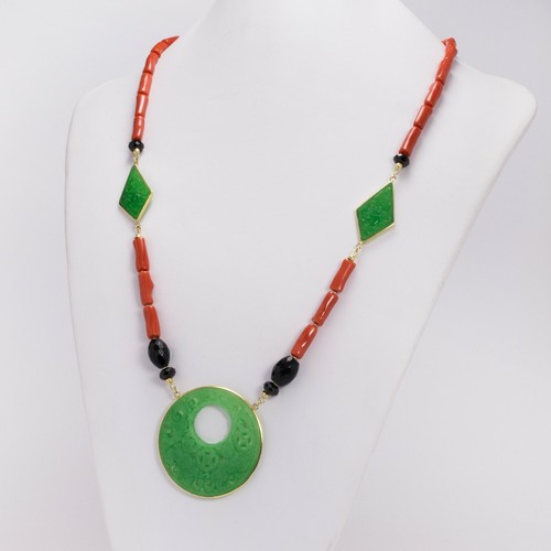 Collier jaune kt avec - collier, 18