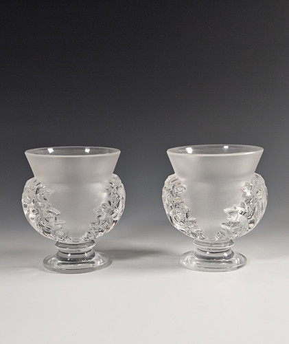 Lalique paire vases en - lalique,