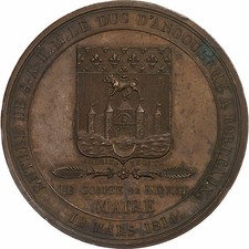 France, Médaille, Entrée du duc d'Angoulême à Bordeaux, 1814, Bronze, SUP+