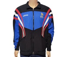 Adidas track jacket France Team Football 1996 Rétro Vintage Cantona Size L 