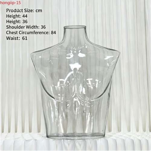 Clear mannequin torso bust - pc,
