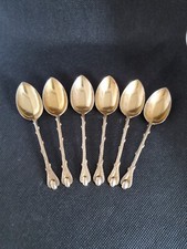 Cuillères à Café en Forme de Feuille d'Arbre en Métal Doré Ref H268