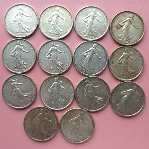 Lot pièces 5 francs - lot, de