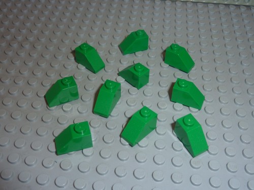 Lego green slope - x,
