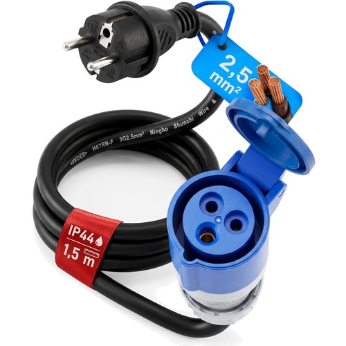 Adaptateur schuko mâle vers - mâle,