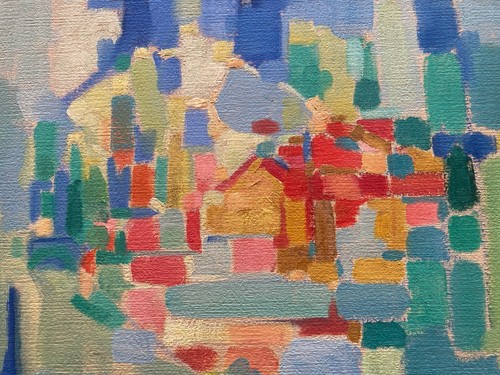 Peinture huile 1950 papier - peinture,