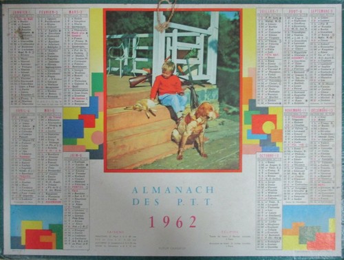 Calendriers almanach des ptt - des,